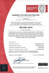 ISO 9001:2015 certificate by Bureau Veritas
